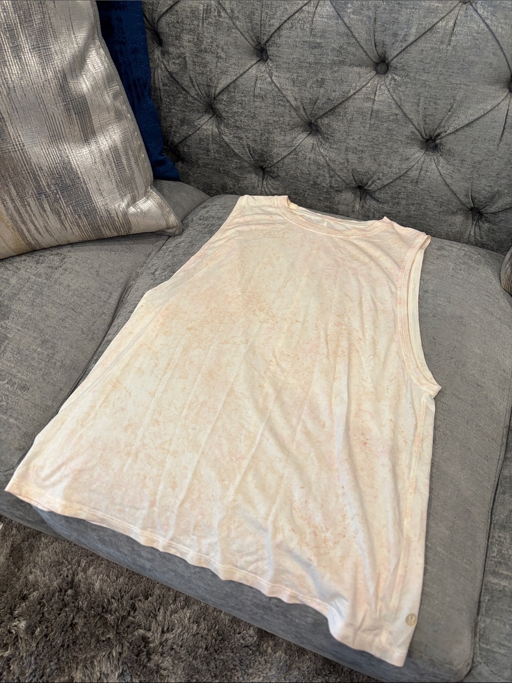 Lululemon All Yours Tank Top Pink Orange Tie-Dye - Size 8